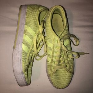 Neon yellow adidas! Decent condition
